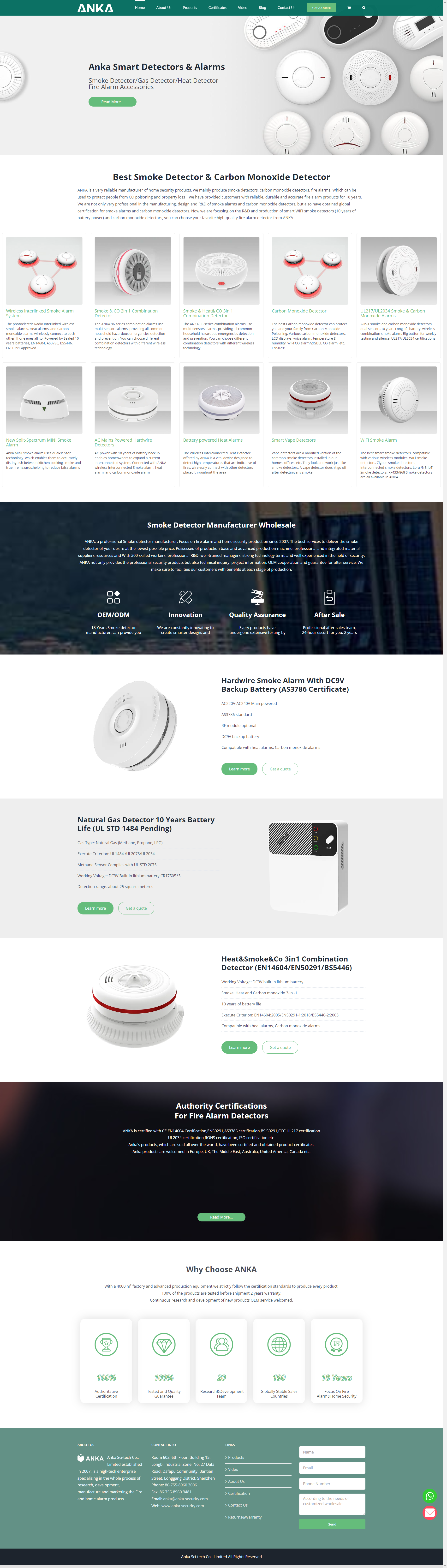 Anka Sci-tech Co., Limited 网站设计首页制作效果图